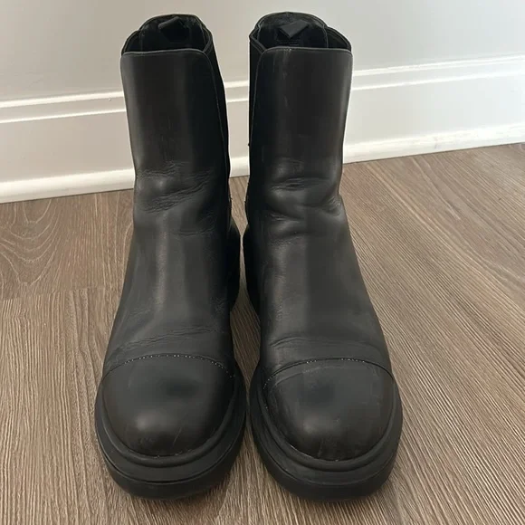 Stuart Weitzman Norah platform block heel leather Chelsea boot - Picture 7 of 11